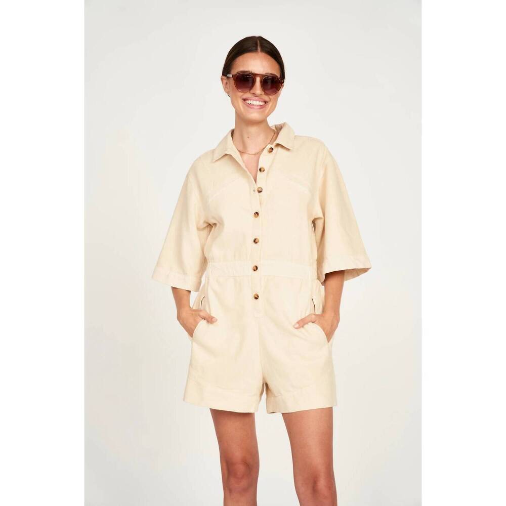 NEW MIRTH rhinebeck romper in cream